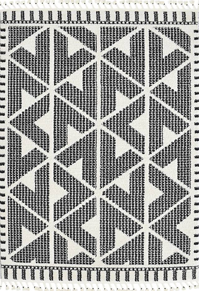 Angzu Black 5' x 7' Rug - Thumbnail - Image 1