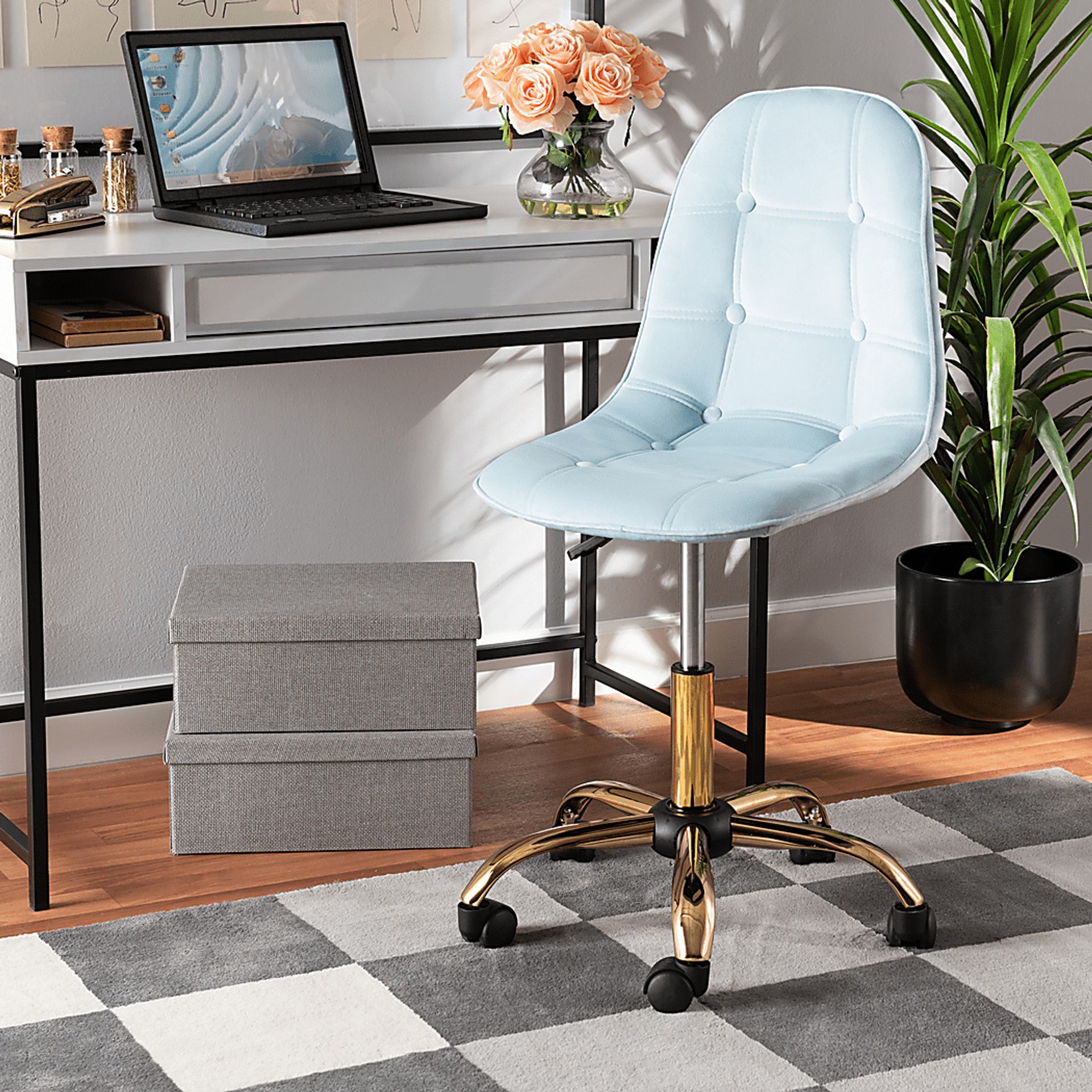 Anhinga Blue Office Chair - Image 2