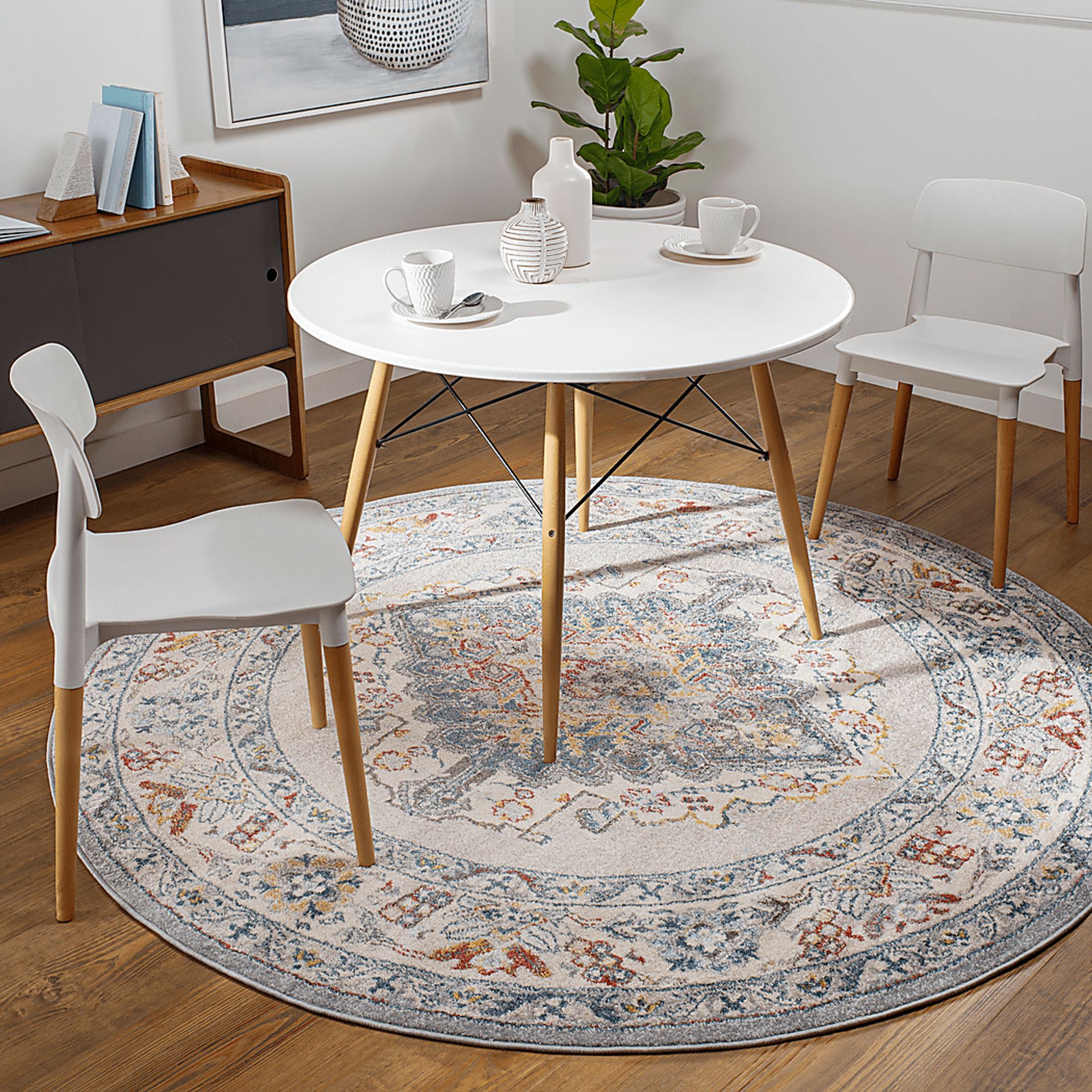 Anilya I Dark Blue 6'7 Round Rug - Image 2