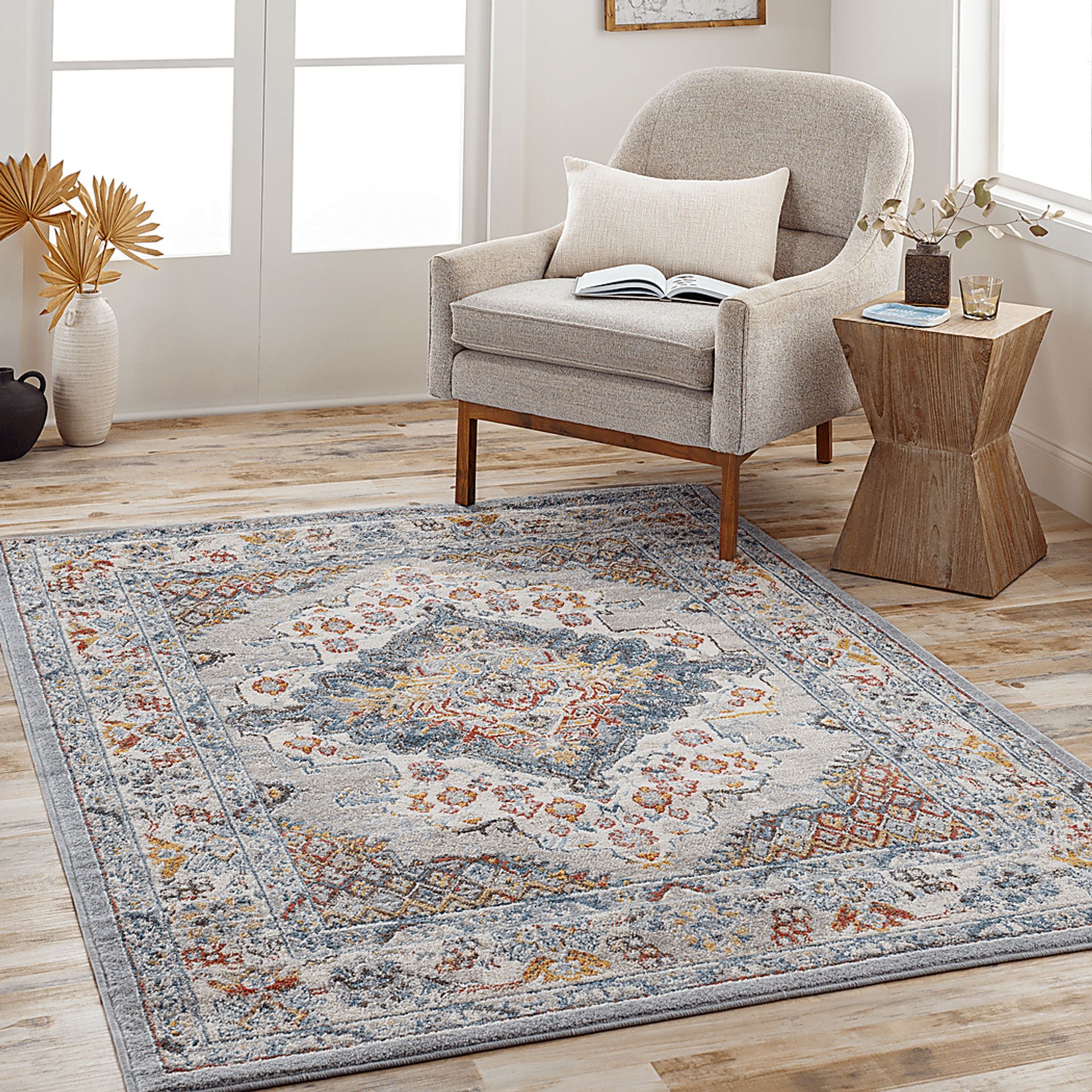 Anilya I Dark Blue 7'10 x 7'10 Square Rug - Image 2
