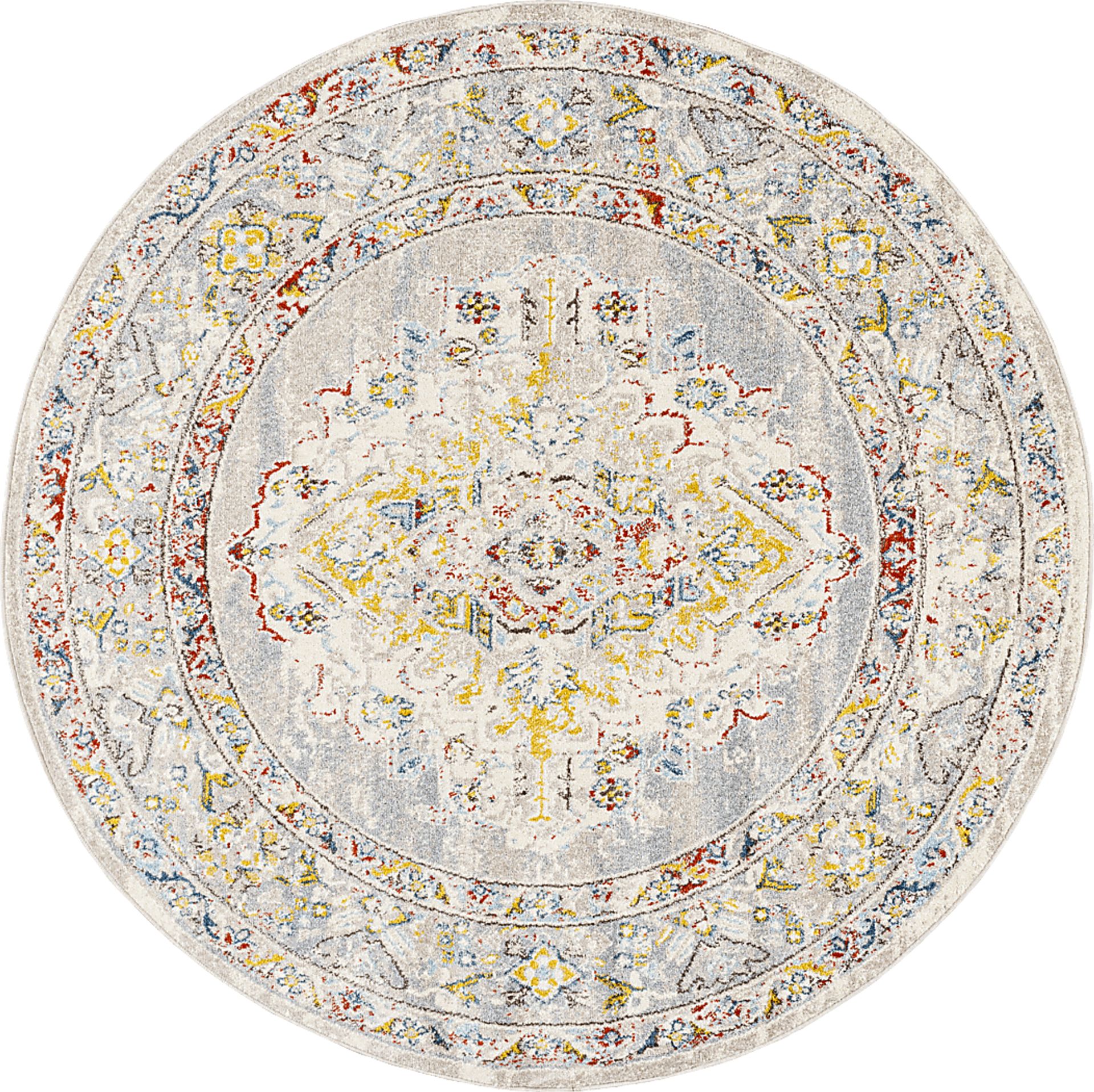 Anilya II Cream 6'7 Round Rug - Image 1
