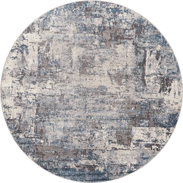 Anilya IV Dark Blue 6'7 Round Rug - Thumbnail - Image 1