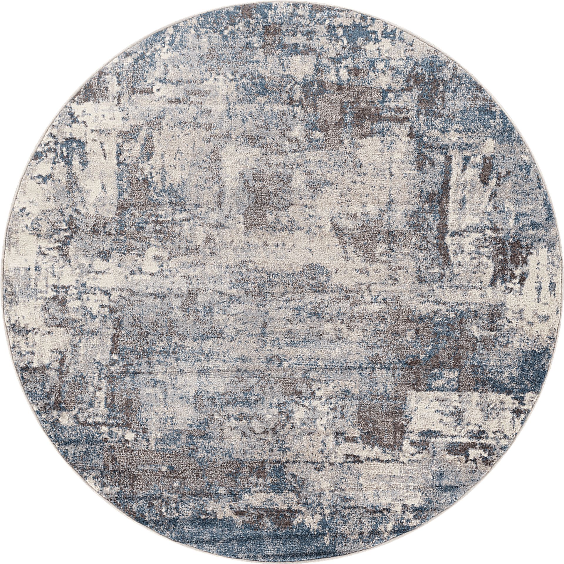 Anilya IV Dark Blue 6'7 Round Rug - Image 1