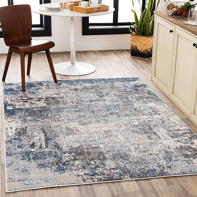 Anilya IV Dark Blue 6'7 Square Rug - Thumbnail - Image 3