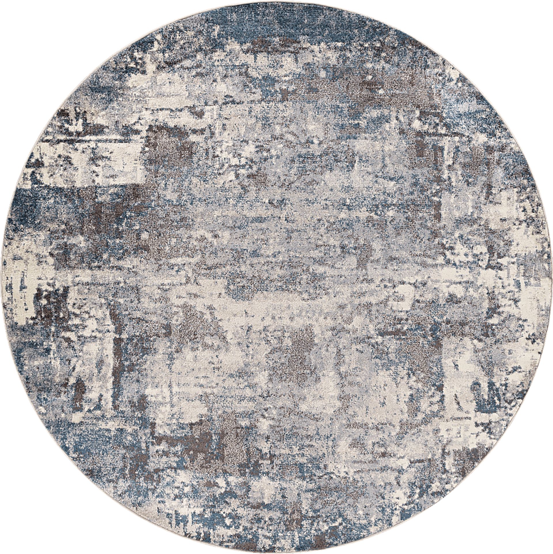 Anilya IV Dark Blue 7'10 Round Rug - Image 1