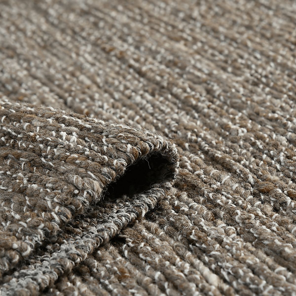 Anio Camel Brown Wool Fabric Rug | Rooms to Go