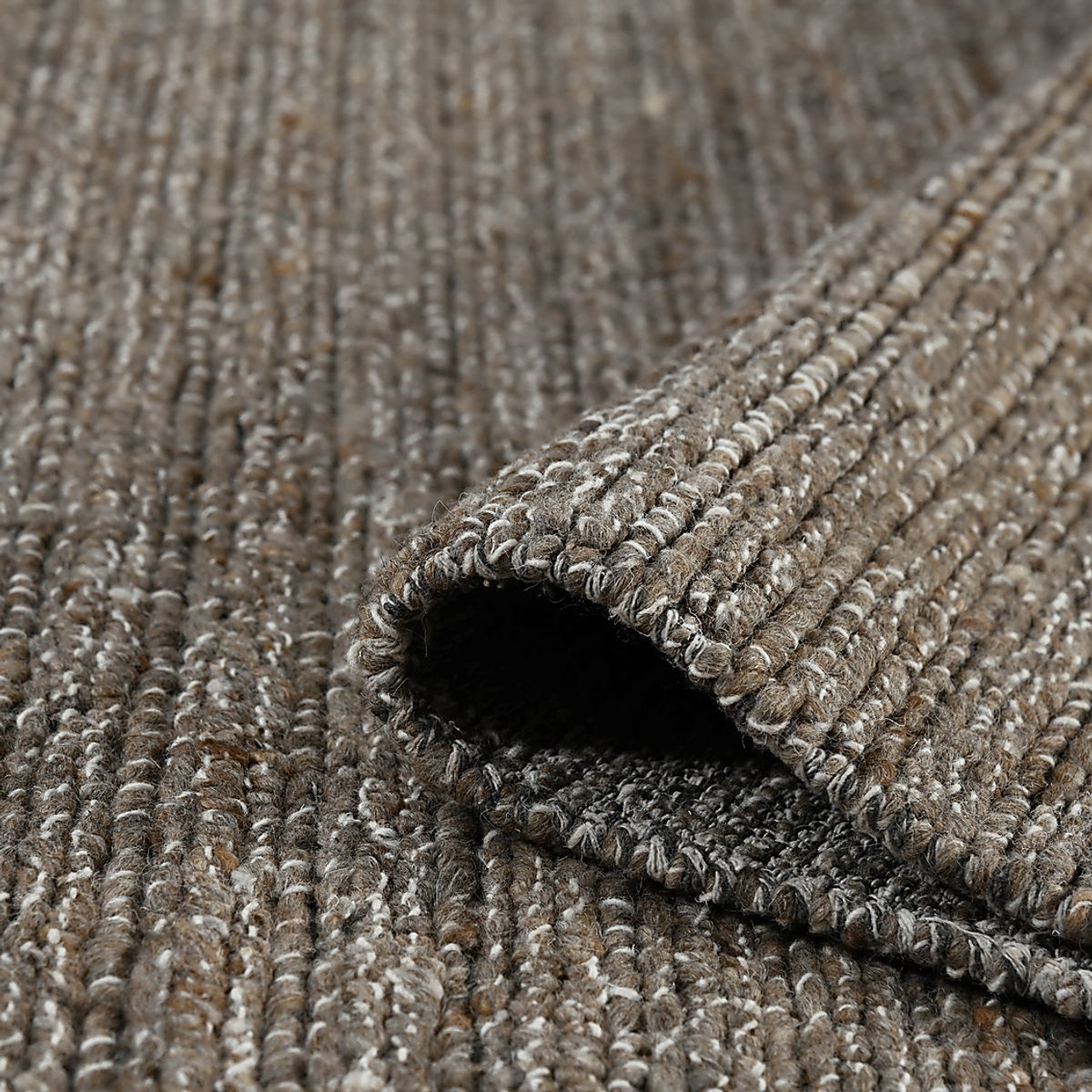 Anio Camel Brown Wool Fabric Rug | Rooms to Go