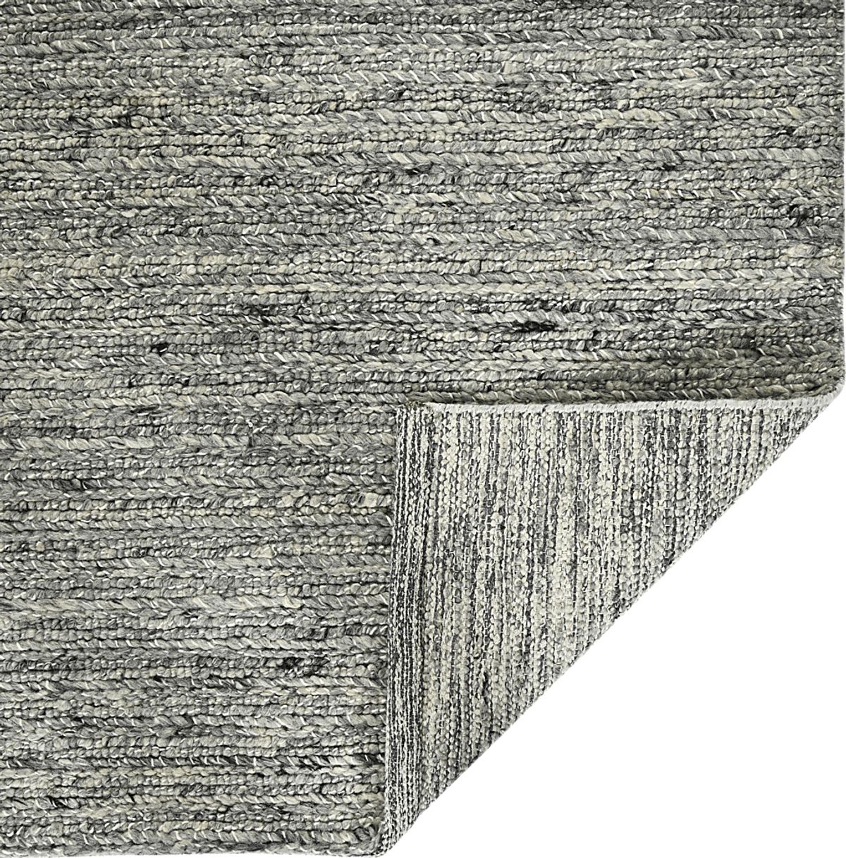 Anio Light Gray Wool Fabric Rug | Rooms to Go