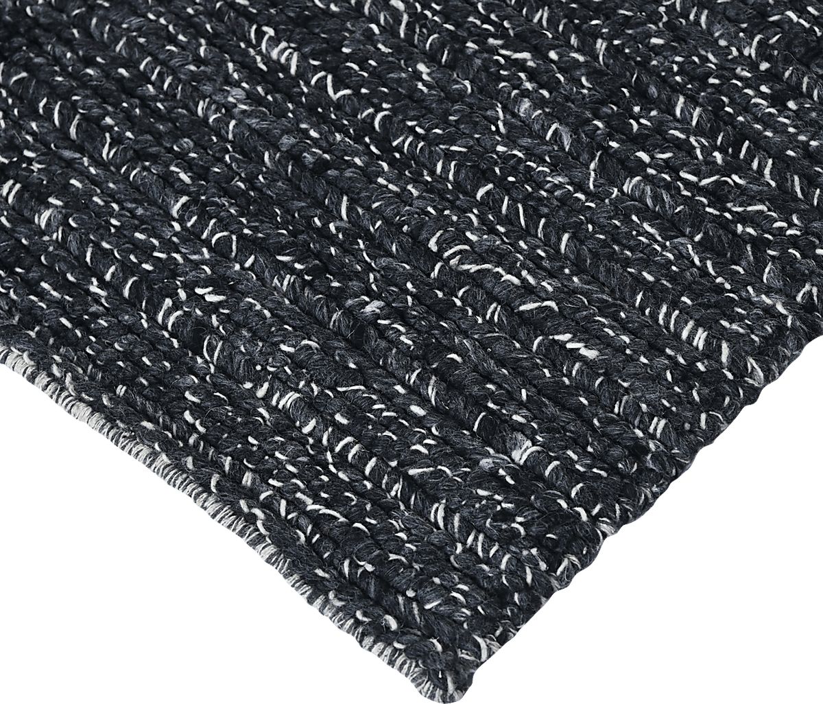 Anio Navy Blue Wool Fabric Rug | Rooms to Go
