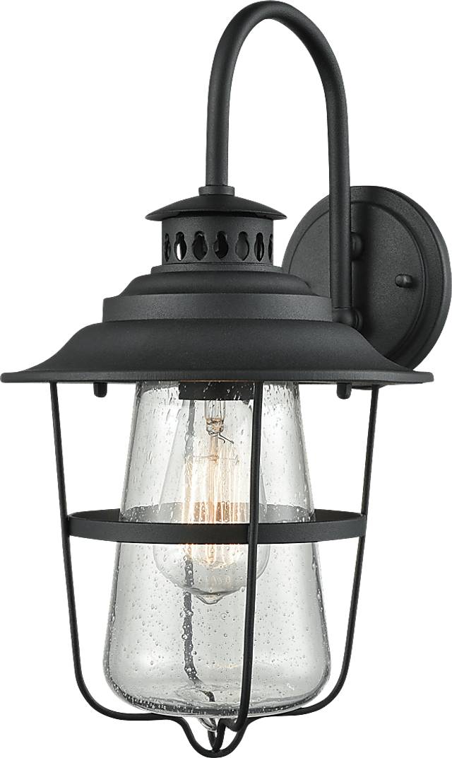 Anisha Black Outdoor Wall Sconce - Thumbnail - Image 1