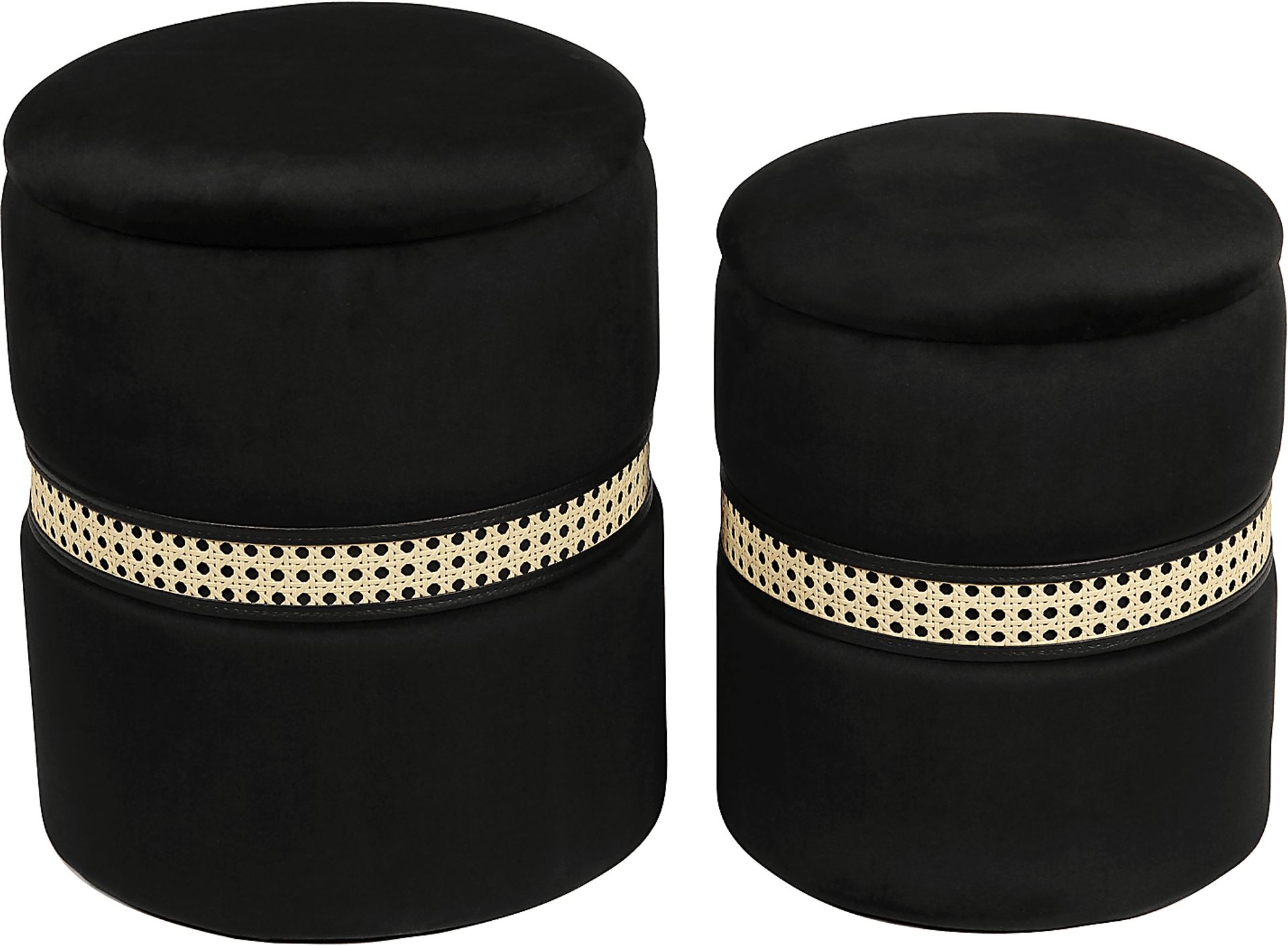 Anivy Black Accent Ottoman, Set of 2 - Image 3