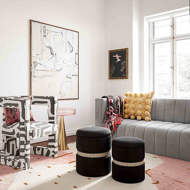 Anivy Black Accent Ottoman, Set of 2 - Thumbnail - Image 6