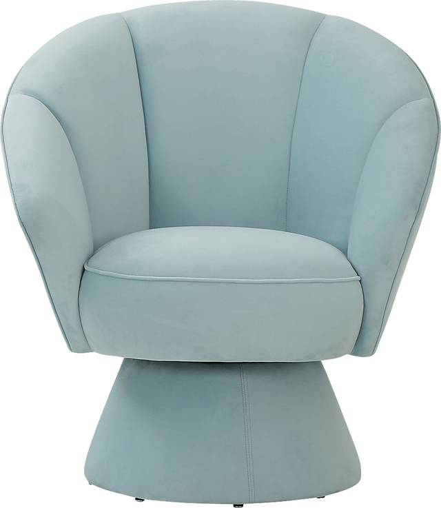 Ann Leah Blue Accent Chair - Thumbnail - Image 2