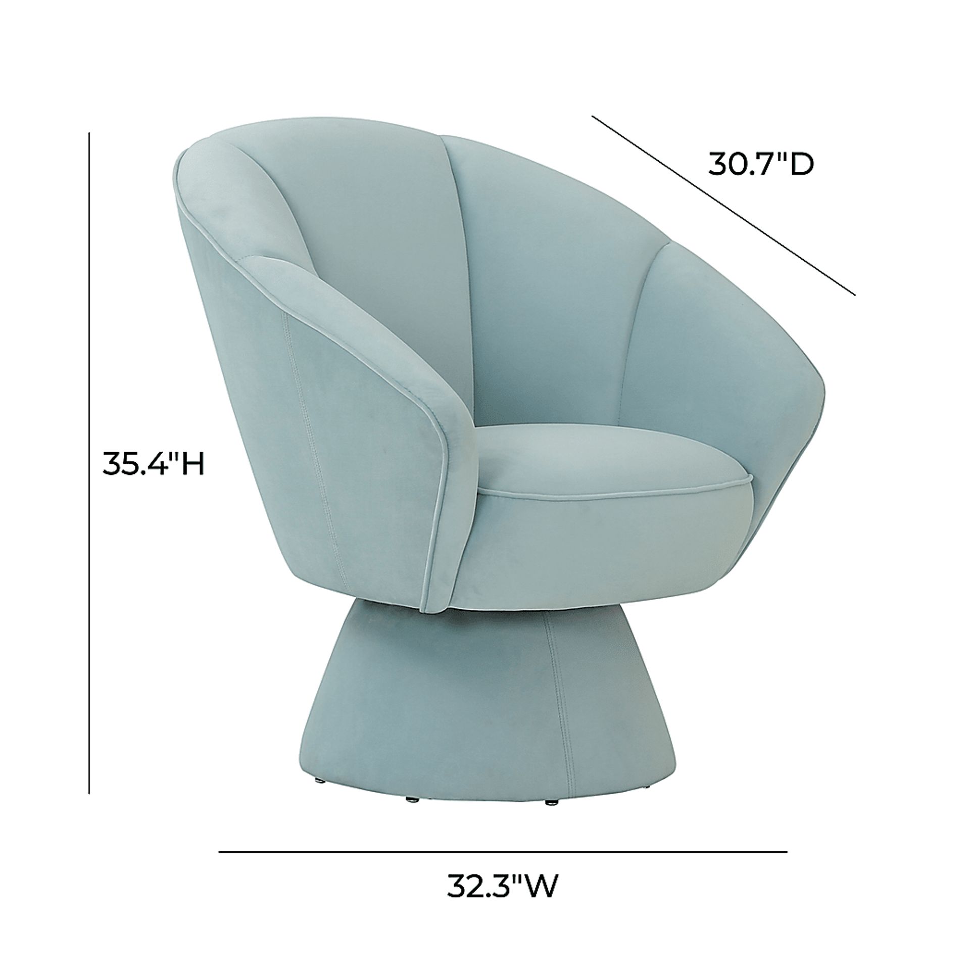 Ann Leah Blue Accent Chair - Image 6