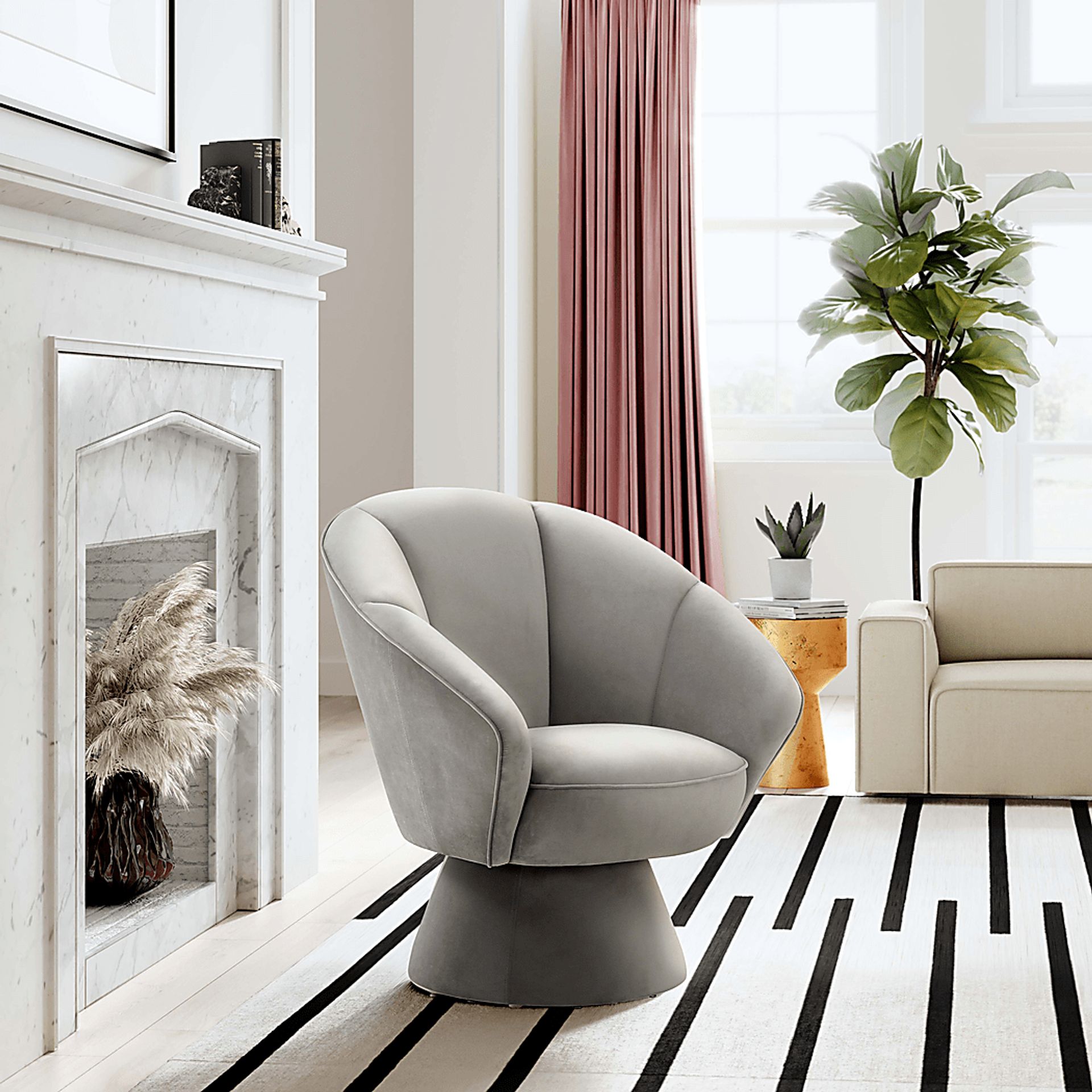 Ann Leah Gray Accent Chair - Image 7