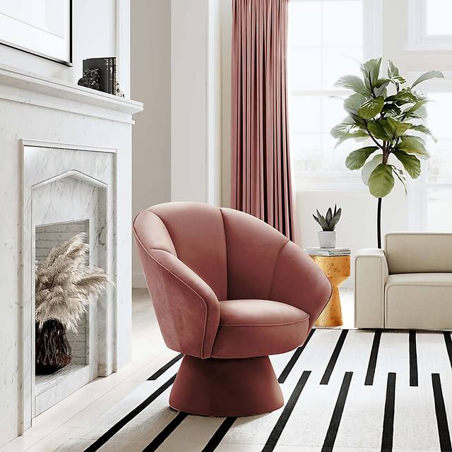 Ann Leah Salmon Accent Chair - Thumbnail - Image 7