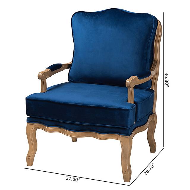 Annadea Navy Accent Chair - Thumbnail - Image 11
