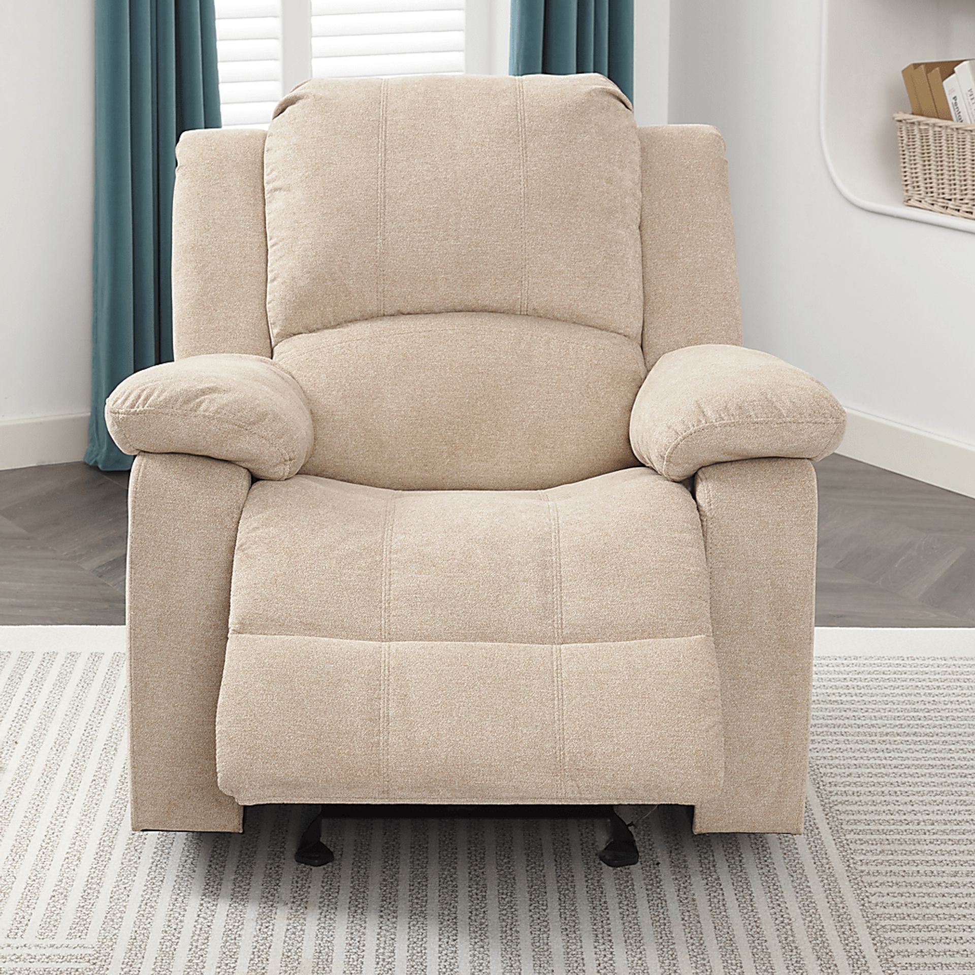 Annaika Beige Glider Recliner - Image 5