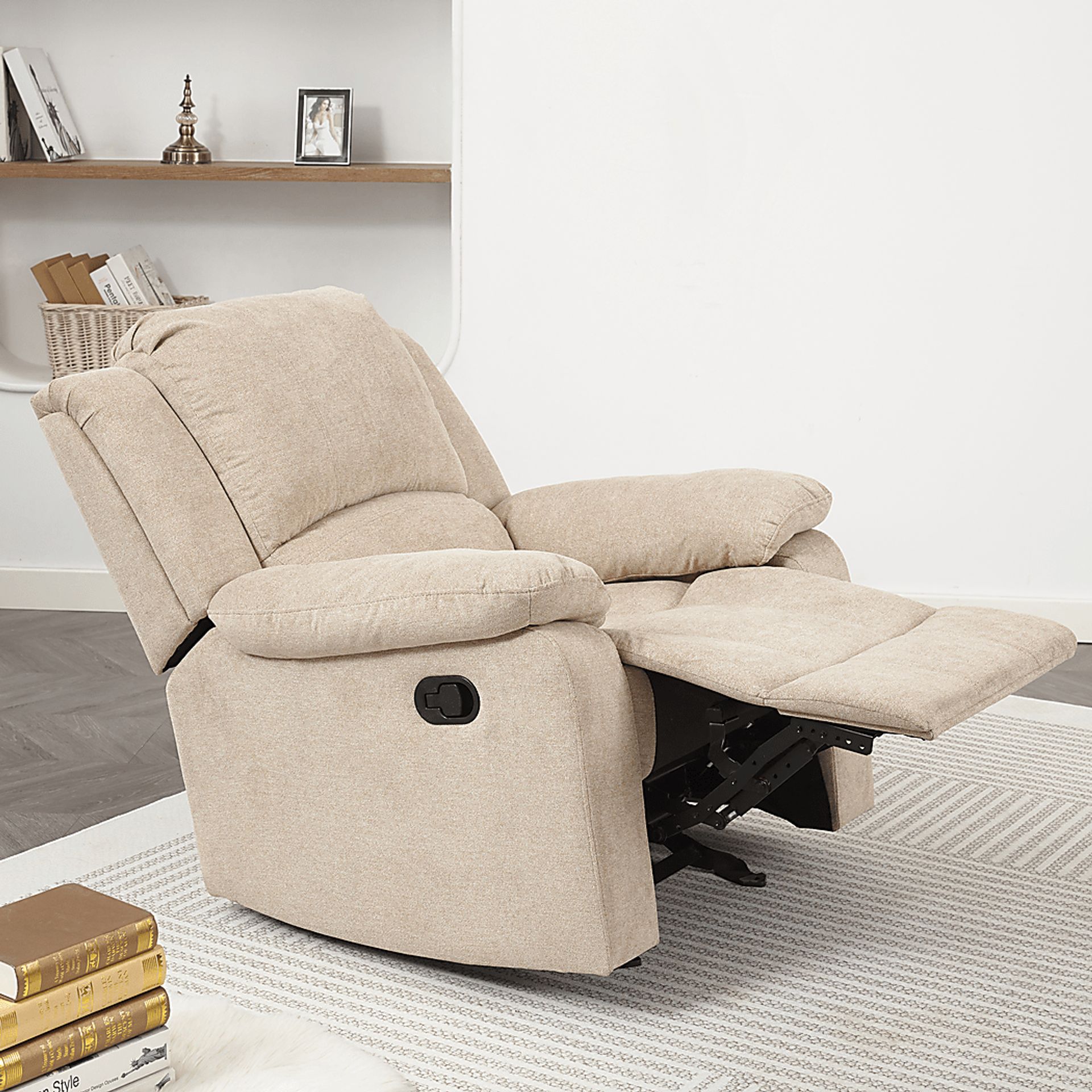 Annaika Beige Glider Recliner - Image 6