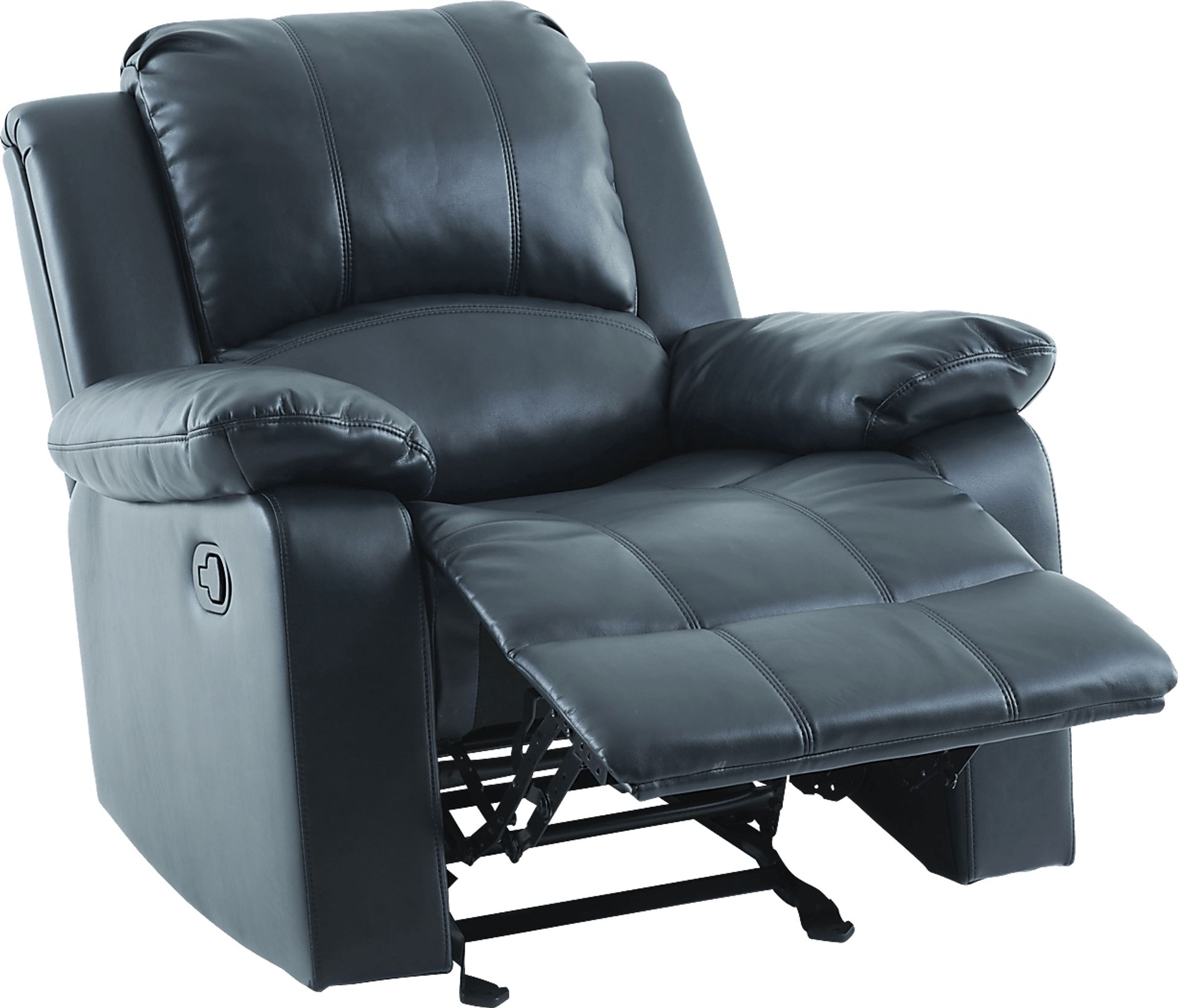 Annaika Dark Blue Glider Recliner - Image 11