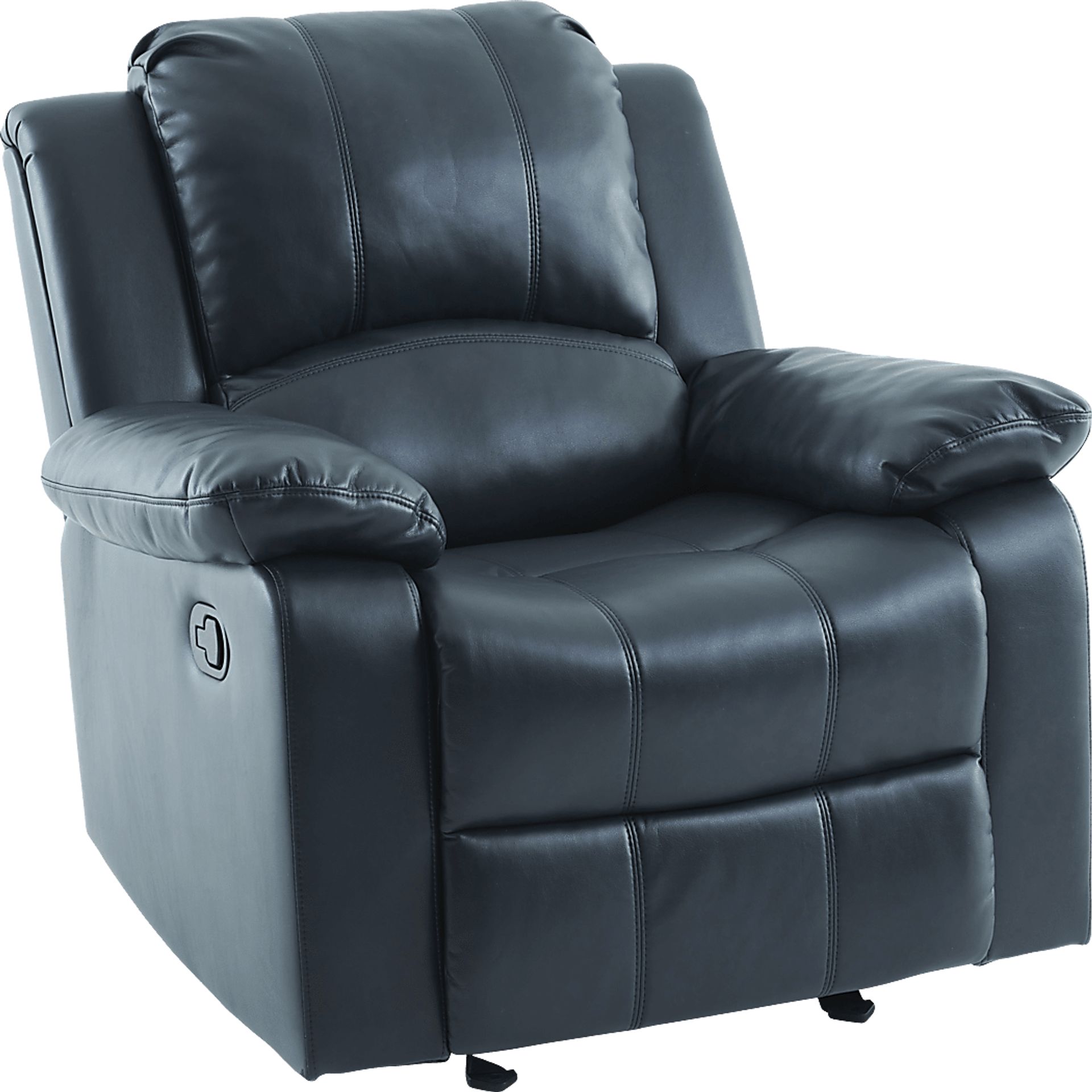 Annaika Dark Blue Glider Recliner - Image 1