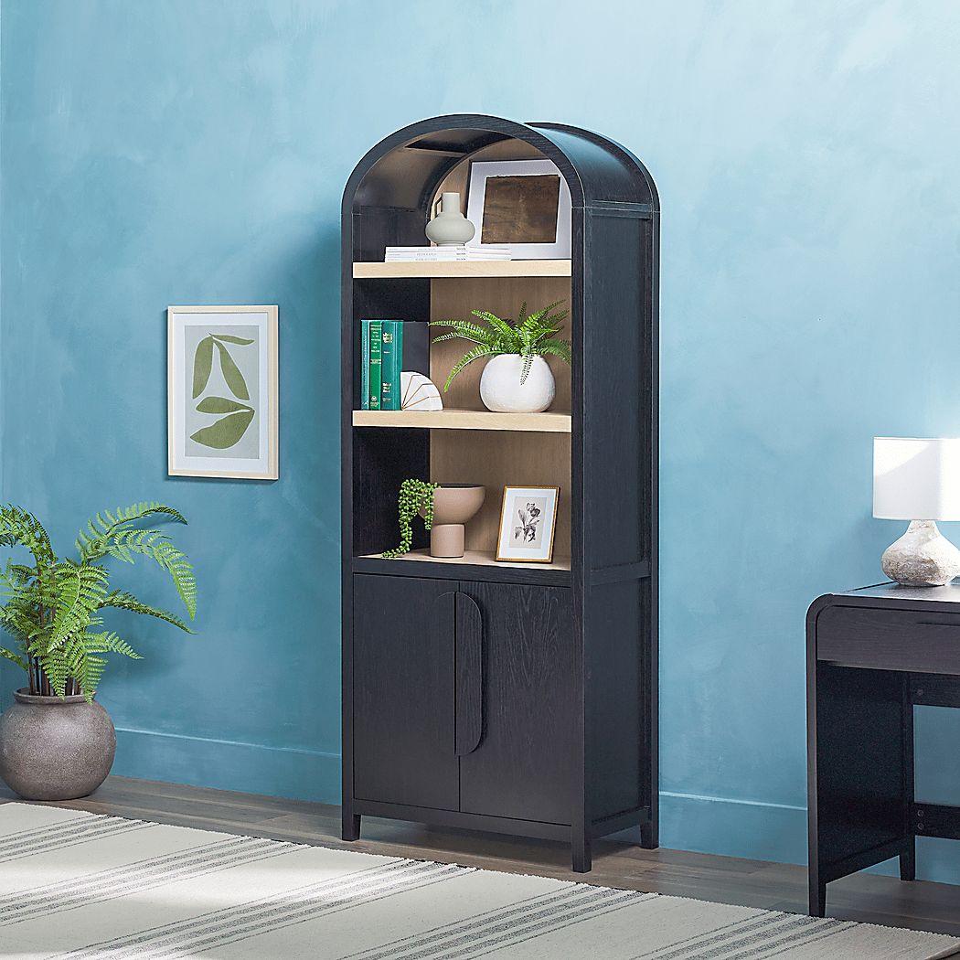 Annbick III Black Bookcase