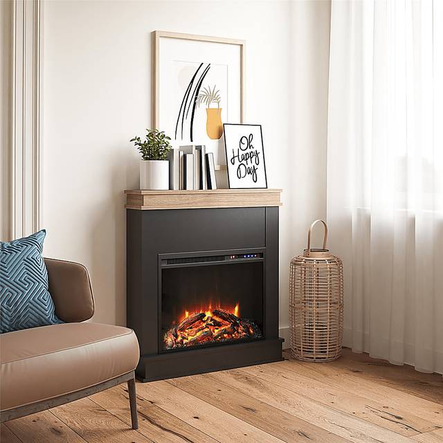 Annegret Black 29 in. Console with Electric Fireplace - Thumbnail - Image 4