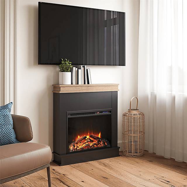 Annegret Black 29 in. Console with Electric Fireplace - Thumbnail - Image 9