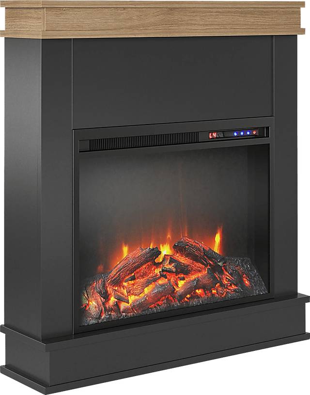 Annegret Black 29 in. Console with Electric Fireplace - Thumbnail - Image 1