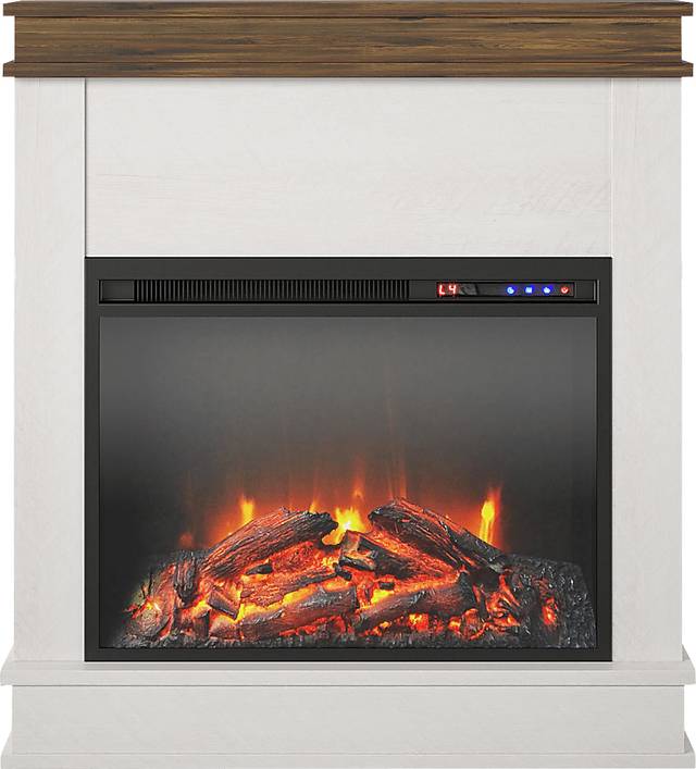 Annegret Ivory 29 in. Console with Electric Fireplace - Thumbnail - Image 3