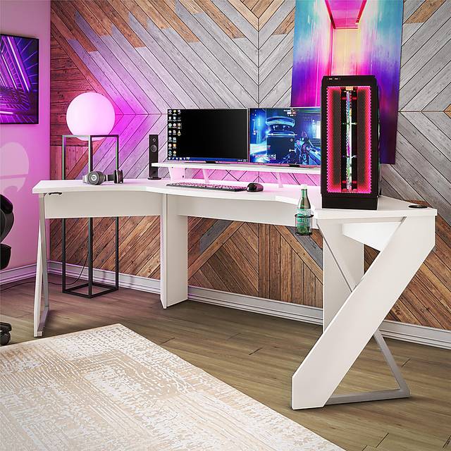 Anneslie White Desk - Thumbnail - Image 2