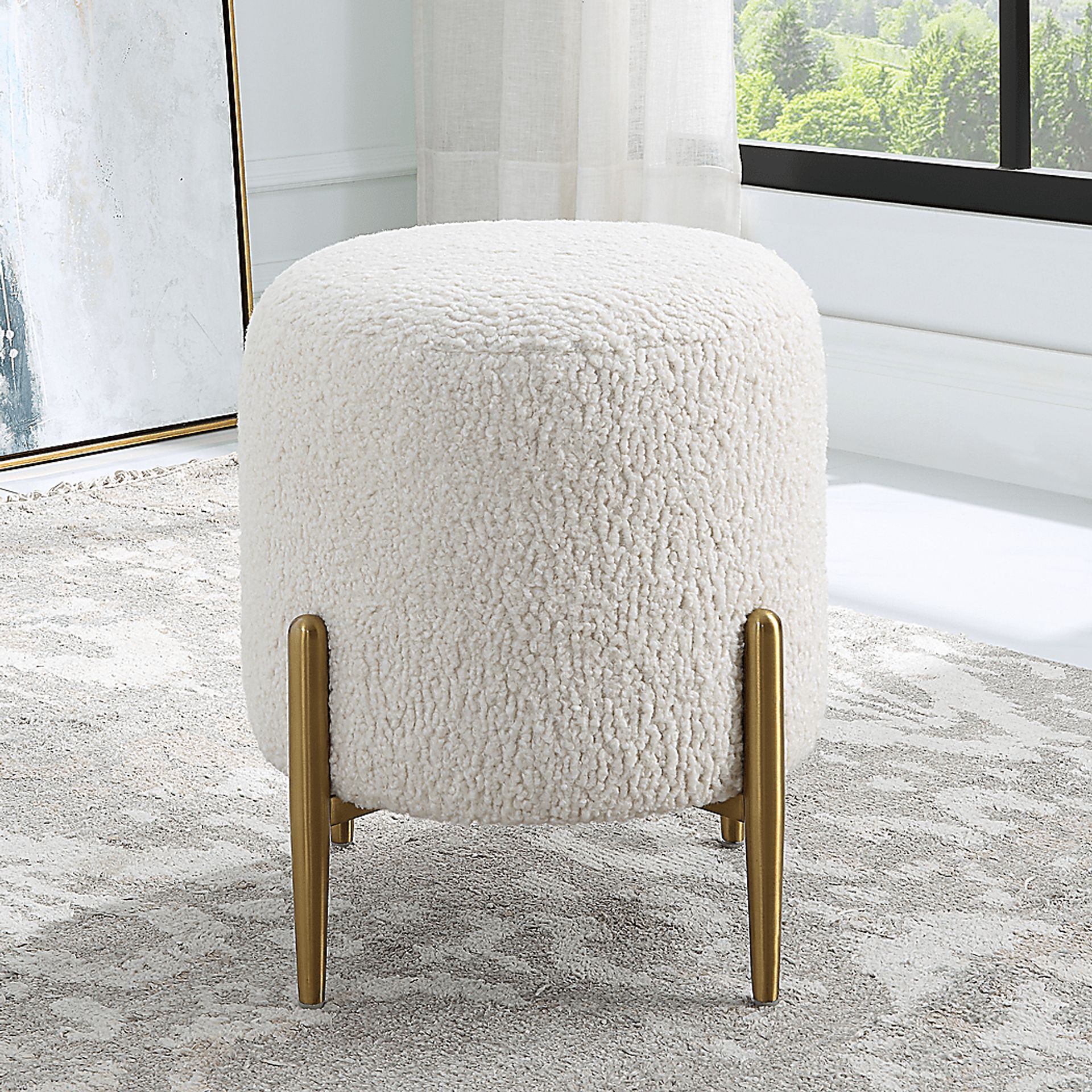 Annikka White Ottoman - Image 3