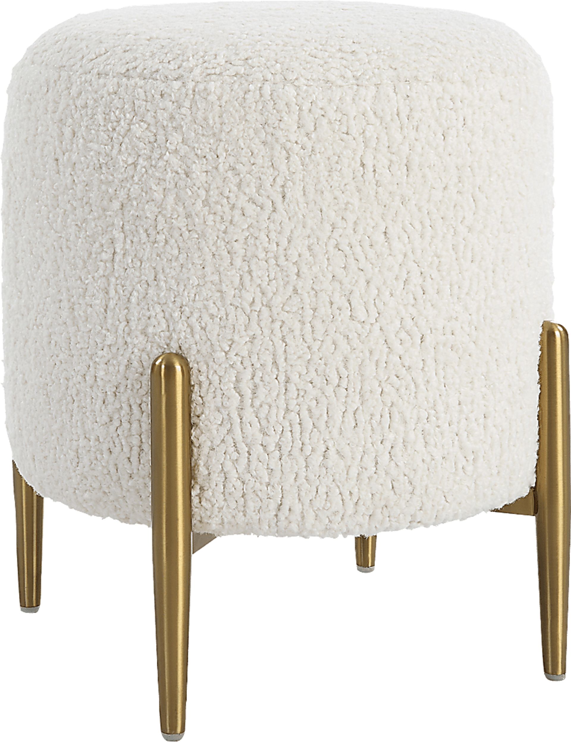 Annikka White Ottoman - Image 1