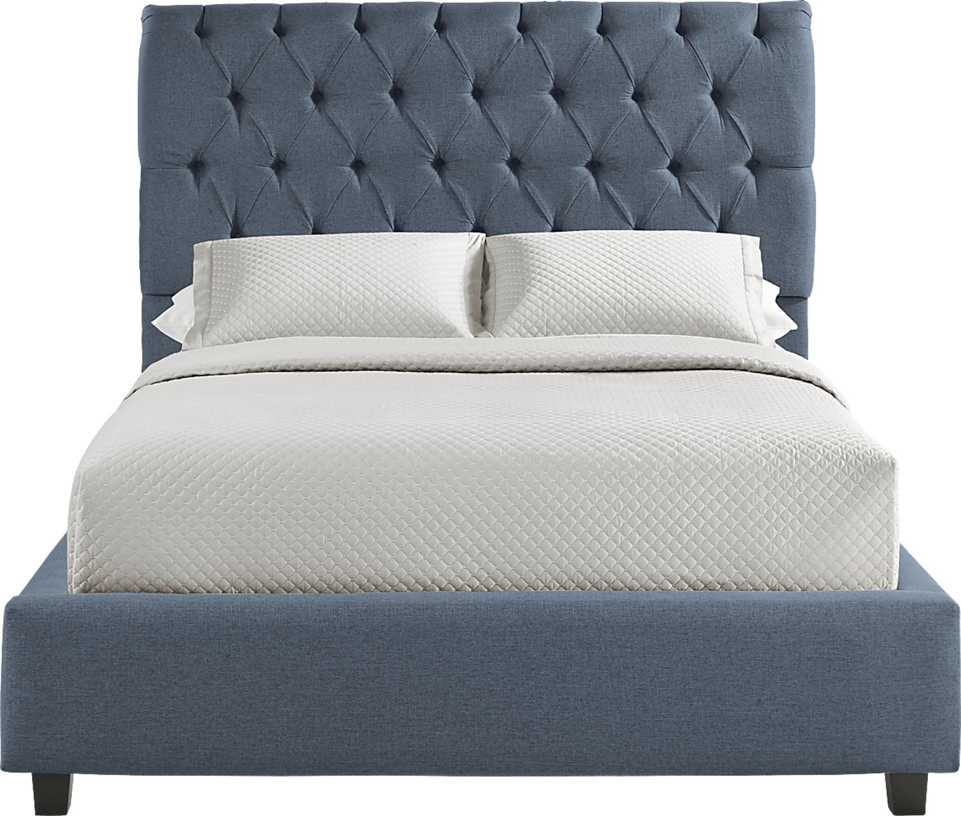 Annison Hills Blue 3 Pc Queen Upholstered Bed - Image 2