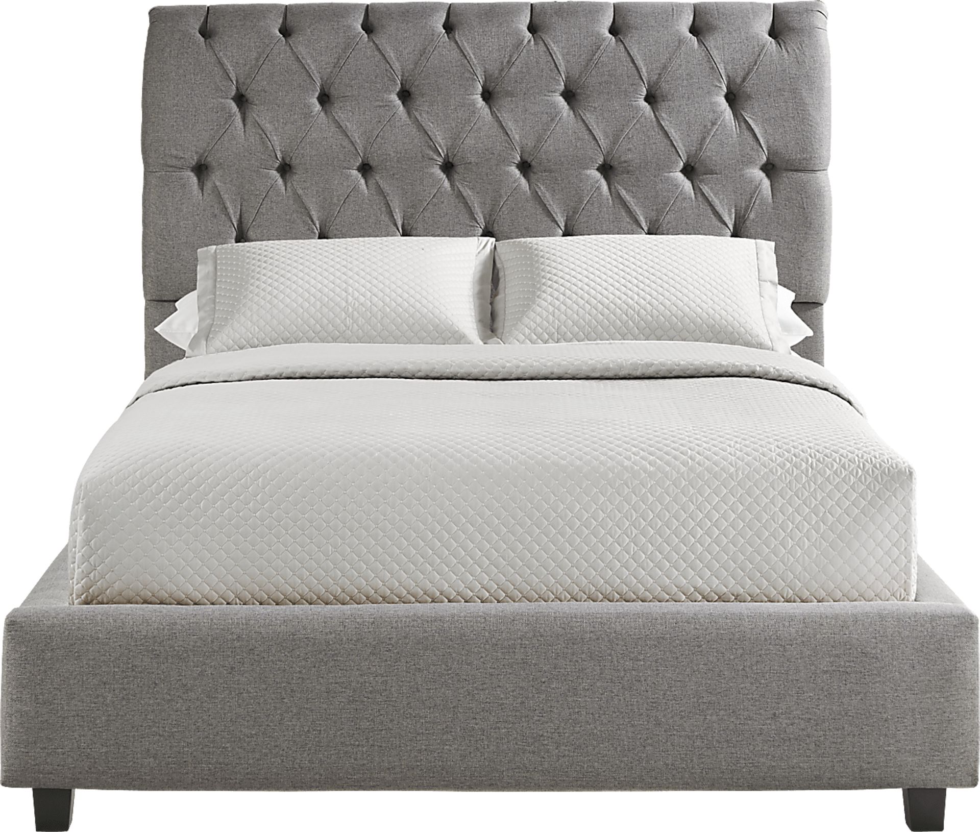Annison Hills Gray 3 Pc Queen Upholstered Bed - Image 2