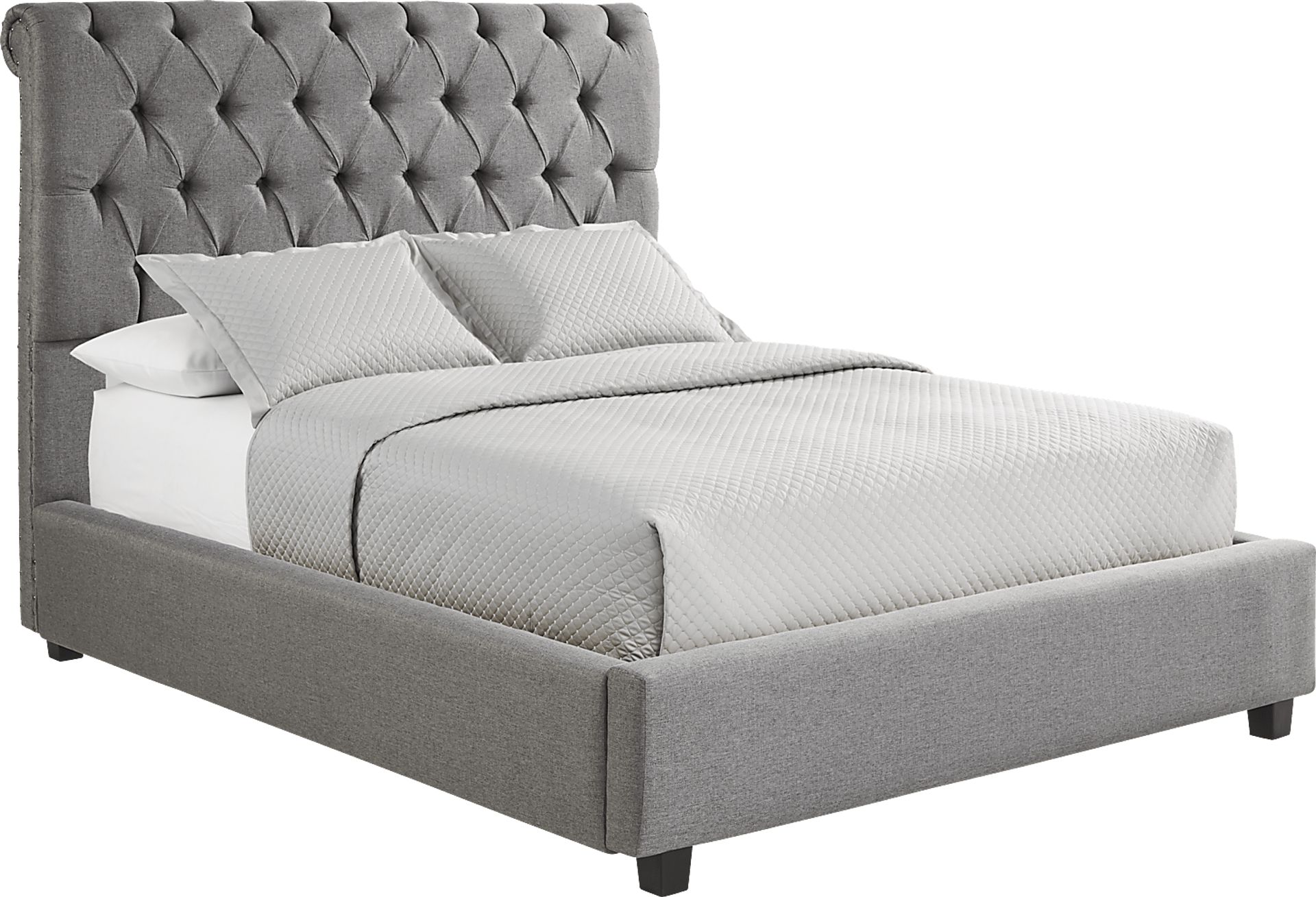 Annison Hills Gray 3 Pc Queen Upholstered Bed - Image 1