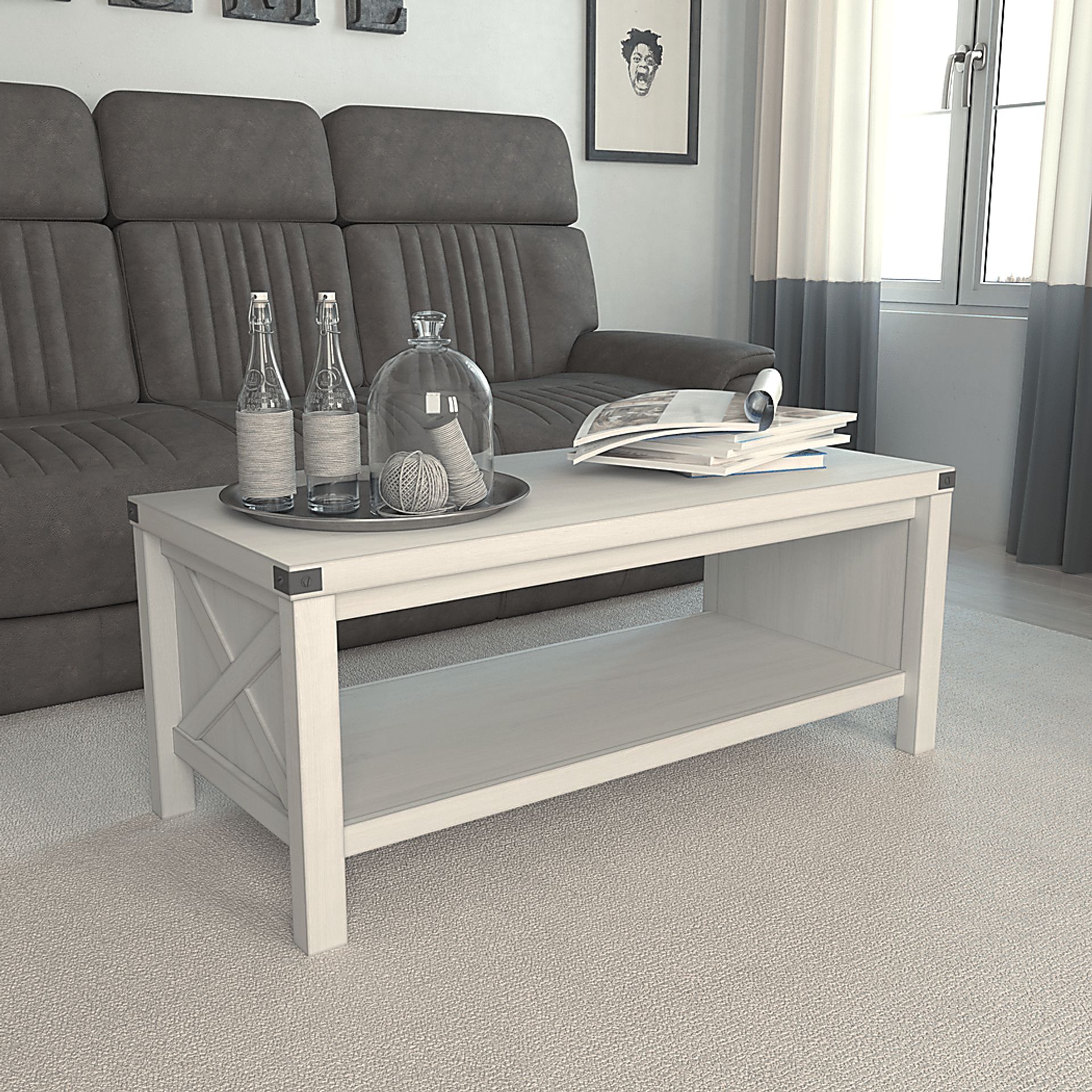 Annistown White Cocktail Table - Image 8