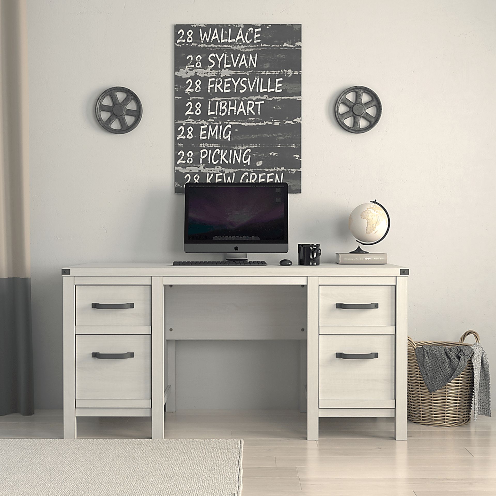 Annistown White Desk - Image 7