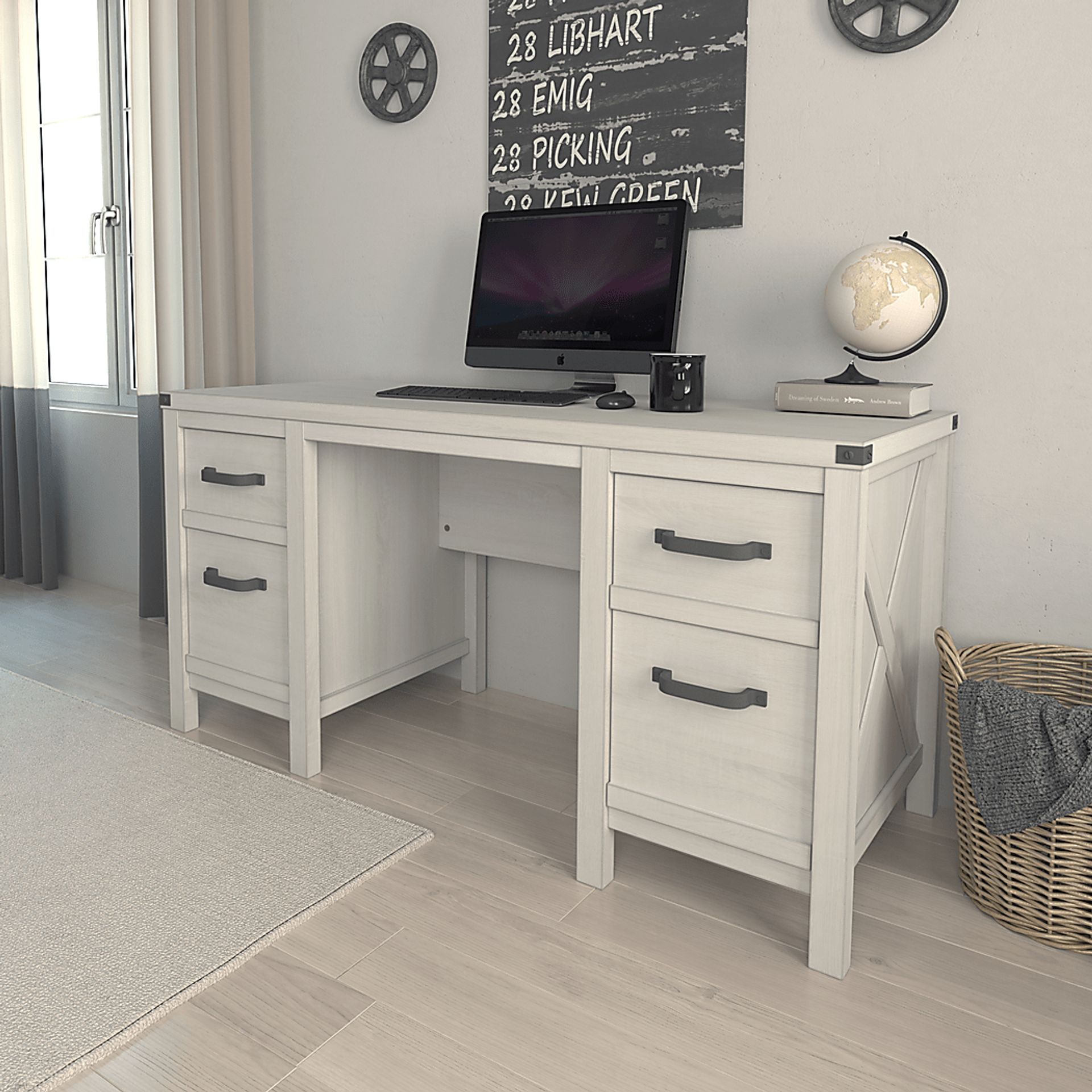Annistown White Desk - Image 8