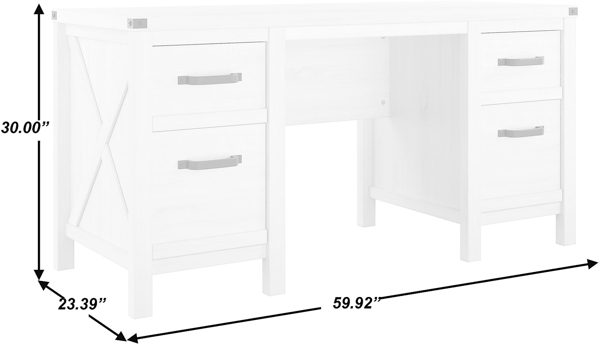 Annistown White Desk - Image 9