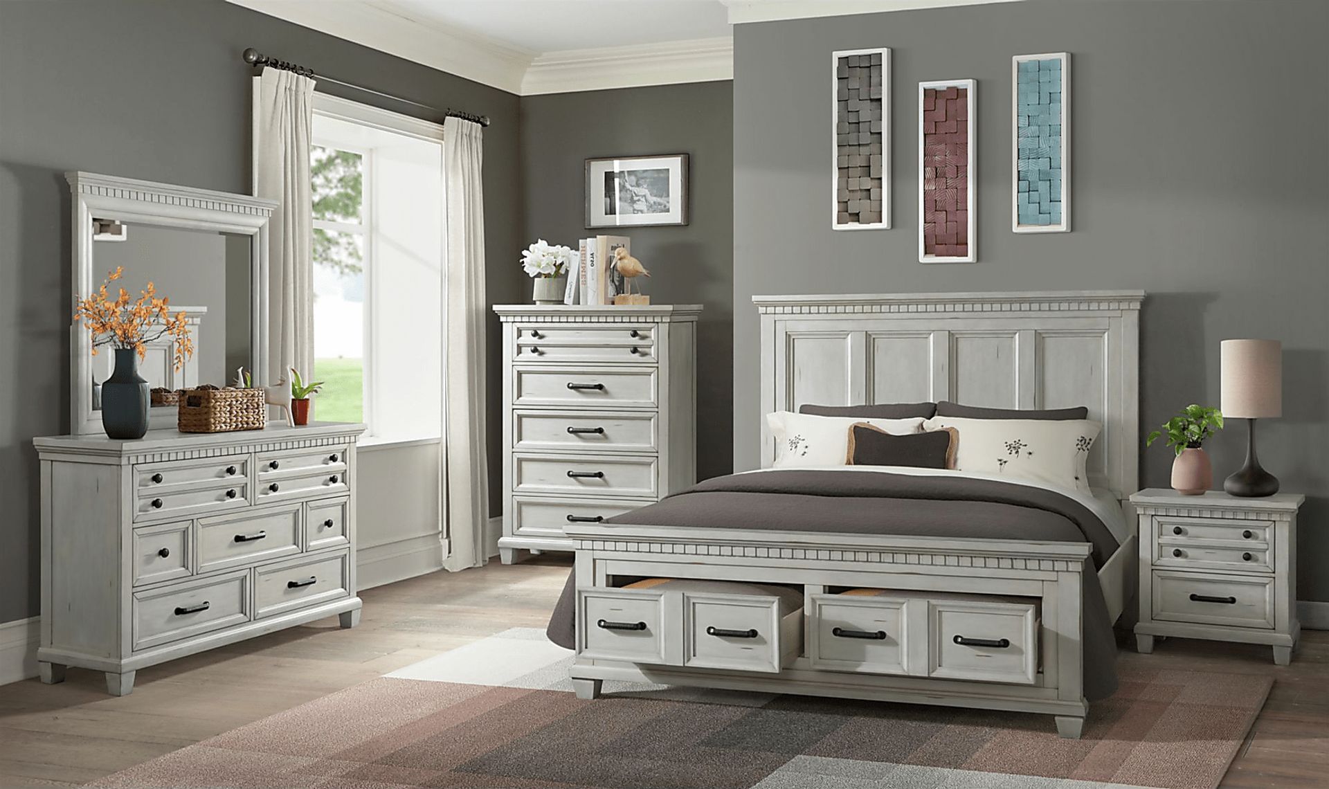 Anokeen White Nightstand - Image 3