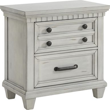 Anokeen White Nightstand