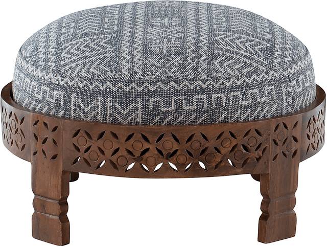 Anoki Gray Ottoman - Thumbnail - Image 3