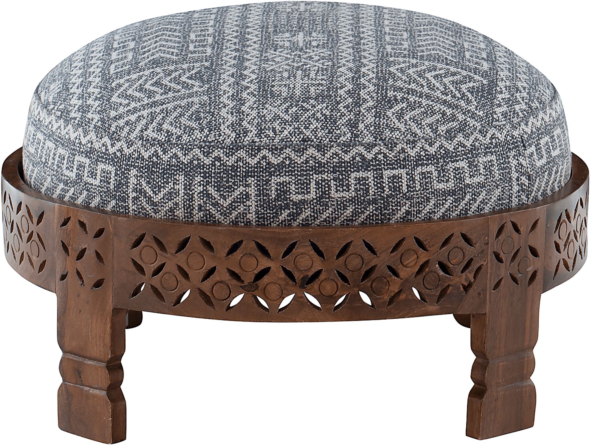 Anoki Gray Ottoman - Image 3