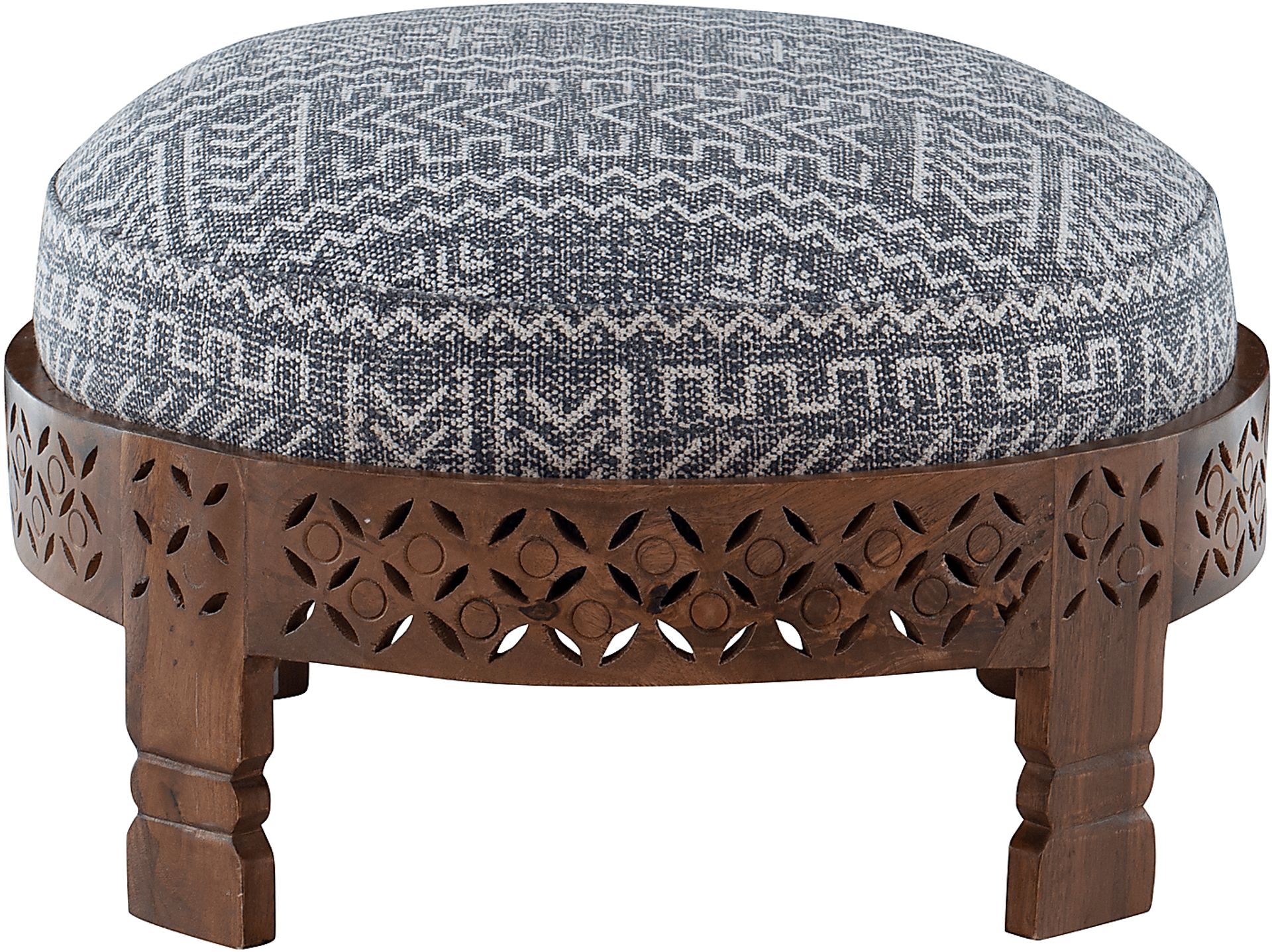 Anoki Gray Ottoman - Image 4