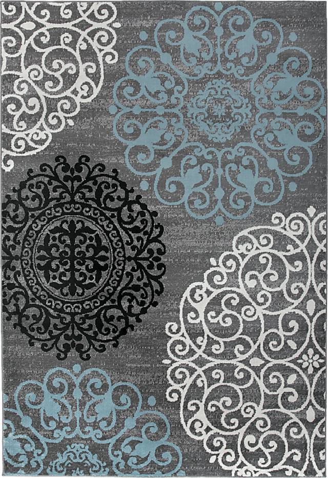 Anorlan Gray 5'3 x 7'3 Rug - Thumbnail - Image 1