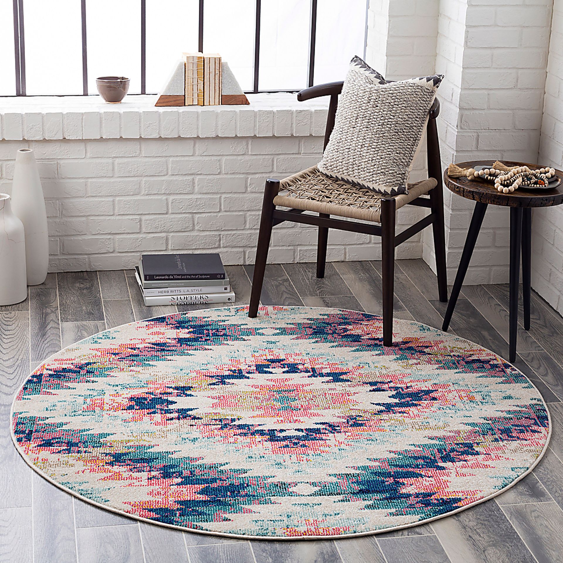 Anoura II Blue 5'3 Round Rug - Image 2