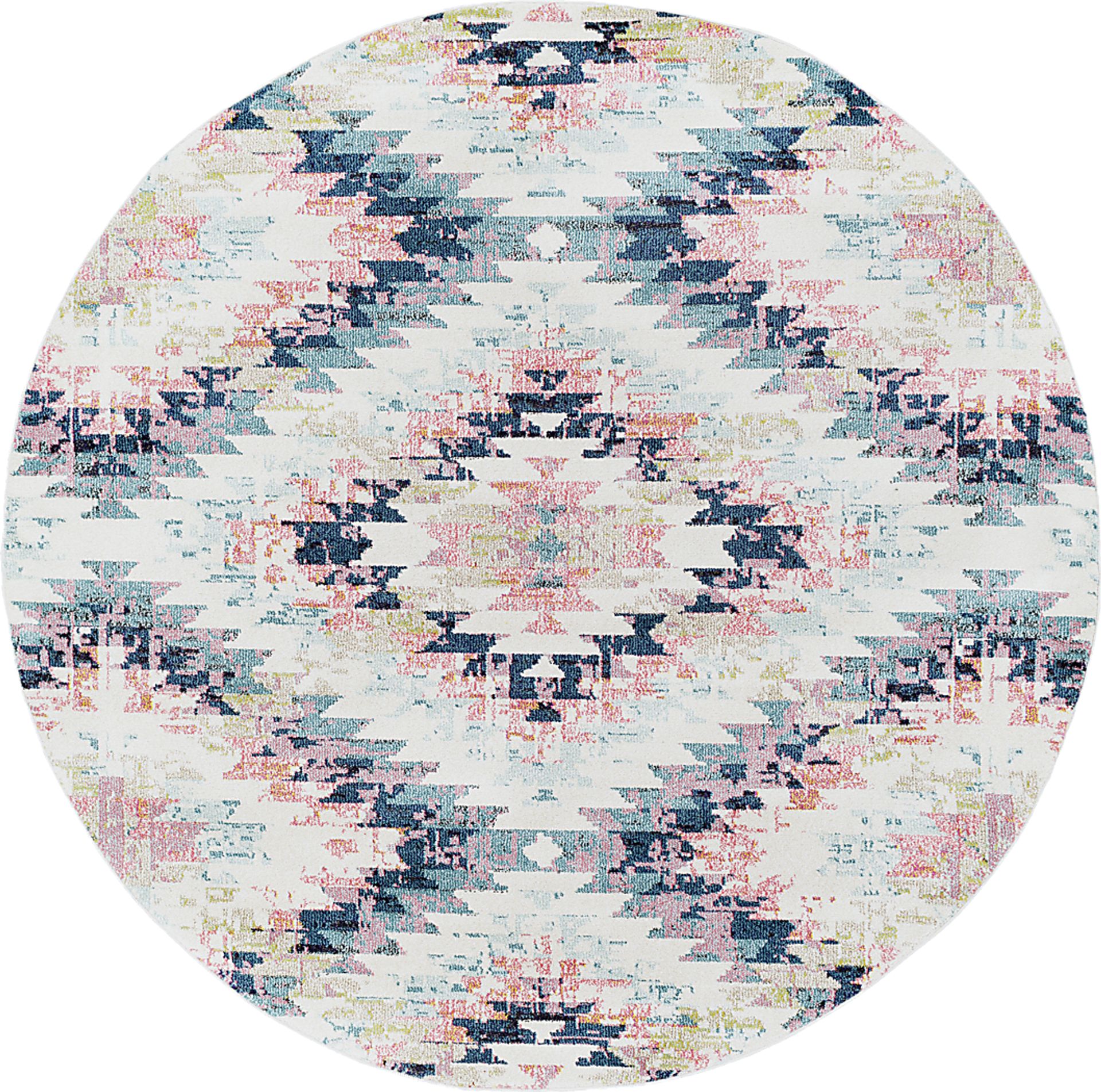 Anoura II Blue 5'3 Round Rug - Image 1