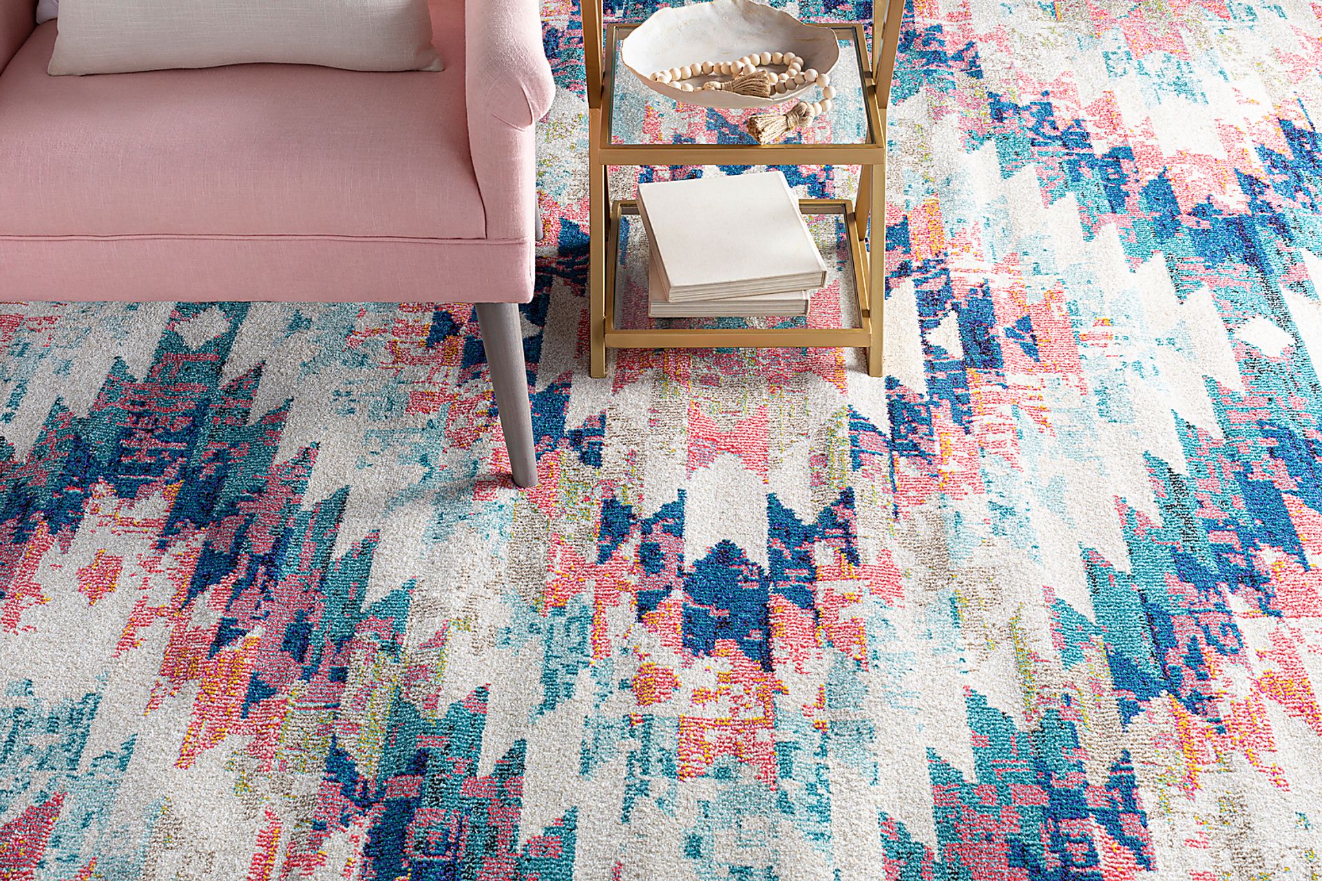 Anoura II Blue 6'7 Square Rug - Image 2