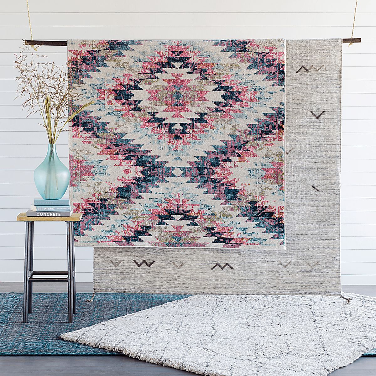 Anoura II Blue Rug | Rooms to Go